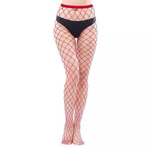 🆕Red High Waisted Fishnet Tights Stockings